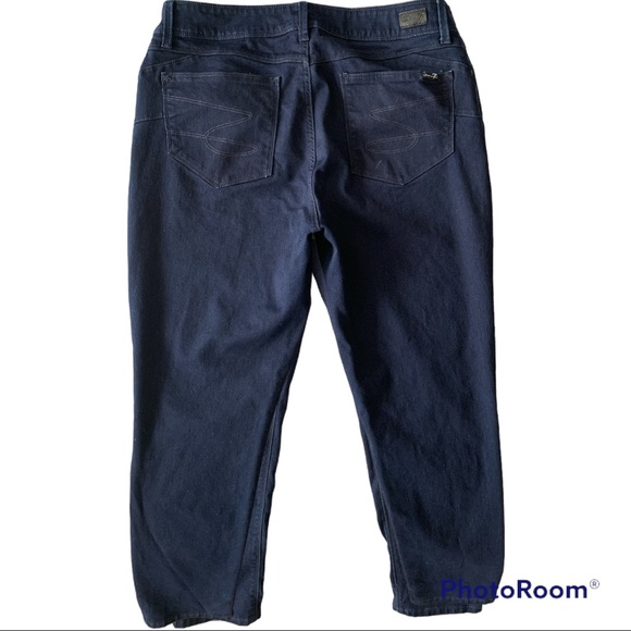 ✨SEVEN7 ´MID RISE LEGGING’ DEEP BLUE JEANS SIZE 12 - Picture 3 of 8